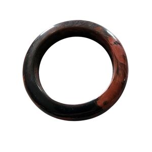 Blended Colors Of Cinnabar And Black Bangle Bracelet